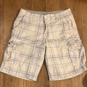 White PLUGG CO. Khaki shorts